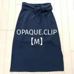 ◆OPAQUE.CLIP◆ネイビー フレアスカート リボン 38