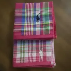 ラルフ・ローレン チェック柄ハンカチ 2枚セット