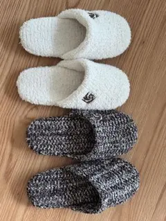 【新品未使用】kashwere カシウエア　ペア　スリッパ　ブラウン　ピンク kashwere（スリッパ/ルームシューズ）のフリマアイテム一覧