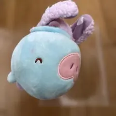 BTS水色と紫色のぬいぐるみ DTIタグ付き