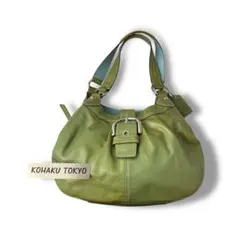 Coach hand bag Soho patent green y2k