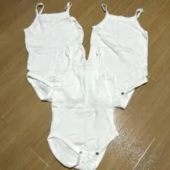 ZARA キャミソールロンパース　カバーオール　ホワイト　3枚セット　98cm