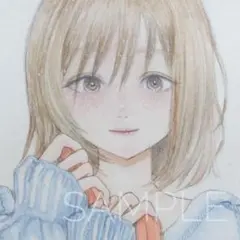 手描きイラスト アナログ オリジナル 寒くなってきた