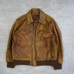 A-2型　短丈　レザージャケット　茶色　Mサイズ