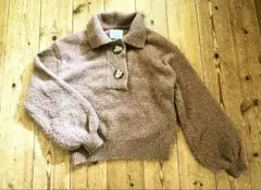 ZARA ボタン付きセーター キャメル サイズ11-12 152cm 女子