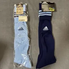 adidas サッカーソックス tr616 28〜30cm 水色・紺色