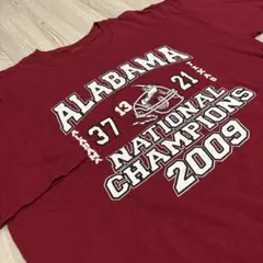 00s 古着 カレッジ ALABAMA 優勝記念T メンズ 両面プリント 送料込