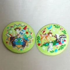 【新品未使用】　ディズニー　刺繍缶バッジ　第2弾　2個セット