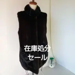 ⭕️サガミンクフード付きジレ ⭕️サガミンクフード付きジレ