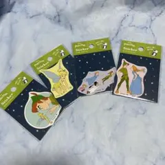 ディズニー ピーターパン&ティンカーベル ダイカットステッカー 全4種類セット★
