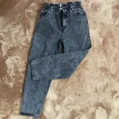 ダークグレー ウエストゴム デニムパンツ Lのサムネイル