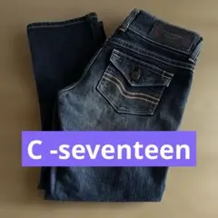 レディースデニムパンツMサイズC-17濃紺 c-seventeenエドウィン