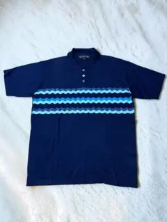 NICOLAI ポロシャツ 半袖 ネイビー系 ボーダー