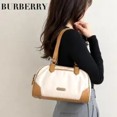 BURBERRY バーバリー ミニボストン ハンドバッグ ノバチェック レザーのサムネイル