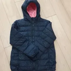 ピンクとネイビー　子どもダウンコート　150cm