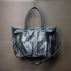 y2k Xfrm パイソン柄ショルダートートバッグ 2way バック 00s