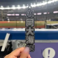 千葉ロッテマリーンズ　ホームラメキーホルダー　岡大海