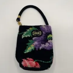 48 フェイラー　FEILER ポーチ　小物入れ　シュニール織　花柄