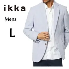 メンズ Lサイズ ikka イッカ シアサッカー テーラードジャケット 春夏のサムネイル