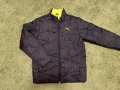 PUMA 中綿ジャンパー コート 黒/黄色