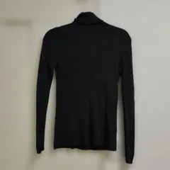 ウール100% ダークグレー タートルネック