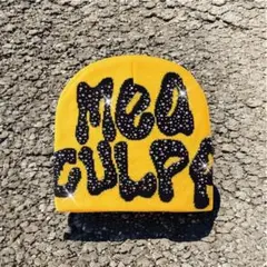 Meaculpaイエローラインストーン usdrip y2k swag ビーニー