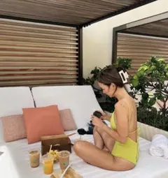 ALEXIA STAM ワンピース水着 ライムグリーン