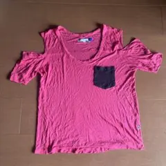 adidas Originals コールドショルダー Tシャツ ピンクのサムネイル