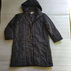 ダークグレー フード付き ロングコート 約96cm