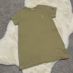 Champion 半袖ワンピース カーキ