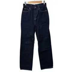 UNIQLO ユニクロ　ワイドストレート ジーンズ デニム　濃紺　22インチ