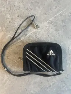 adidas 財布　黒　子供　マジックテープ