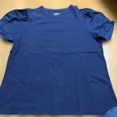 GAP パフスリーブ 半袖カットソー ネイビー