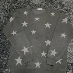 AZUL by moussy 星柄ニットセーター XL
