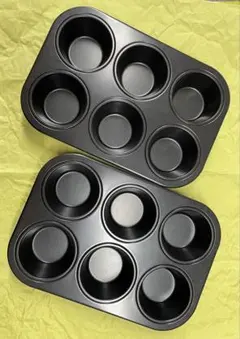 マフィン型 6個 2枚 中古品 カップケーキ型　美品のサムネイル