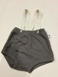 グレー ワッフルニット ボトムス　韓国服