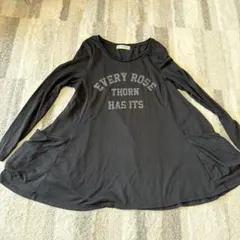BEAMS HEART ブラック ロングスリーブ 長袖Tシャツ