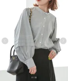 スピックアンドスパン　ボリュームスリーブブラウス　イエナ
