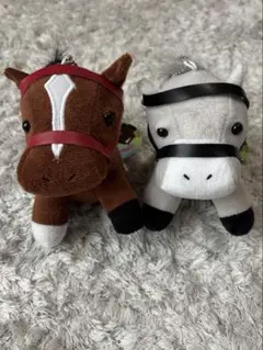 【新品未使用】競走馬 キーホルダー 2点セット