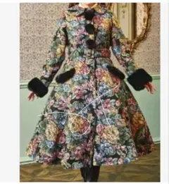 ジーザスディアマンテ バラ柄 ダウンジャケット ビッグリボン 姫ロリ