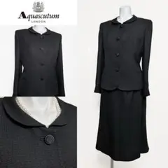 ■当日発送可能【美品】アクアスキュータム　シルク混　高級礼服　細かな模様