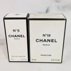 未開封No.19と開封済みNo.5　セット　シャネル　香水　CHANEL