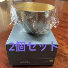 本錫製　絵変花草文　盃　ぐい呑　五客　在銘　時代箱　C　5368 本錫製 絵変花草文 盃 ぐい呑 五客 在銘 時代箱 C