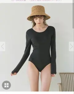 【早い者勝ちセール】SEA DRESS 長袖 ワンピース水着 ブラック Mのサムネイル