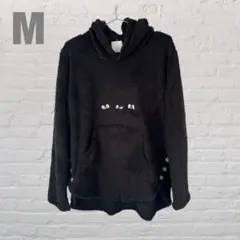 【新品】パーカー M ブラック もこもこ 部屋着 フリース 可愛い おしゃれ