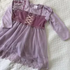 長袖ワンピース パープル　95