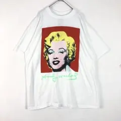 3712　マリリンモンロー　アンディウォーホル　ビッグプリント　アート　Tシャツ