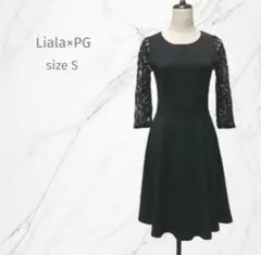リアラバイピージー　七分袖レース フレア ワンピース【S】パーティードレス