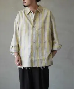 25SS ANCELLM C/R CHECK SHORT ZIPUP SHIRT - メルカリ