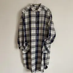 数回着　Samansa Mos2 シャツワンピース L チェック　チュニック